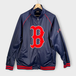 Cooperstown Collection Majestic Red Sox Jacket Men's 2XL Satin MLB Full Zip VGC